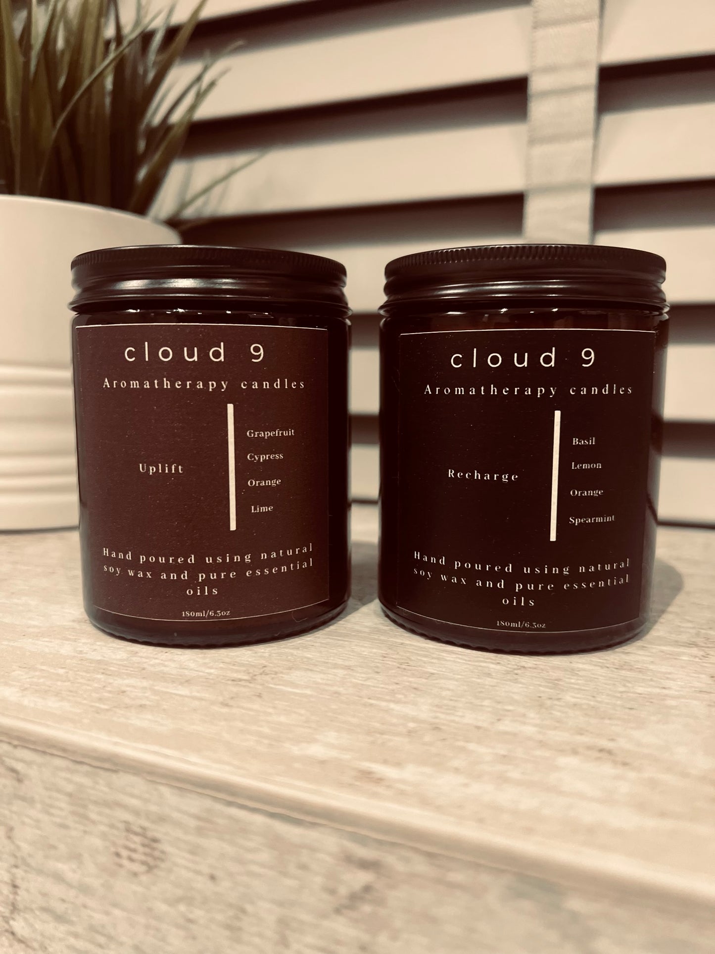 Set of 2 candle gift set, aromatherapy essential oil candles with natural soy wax