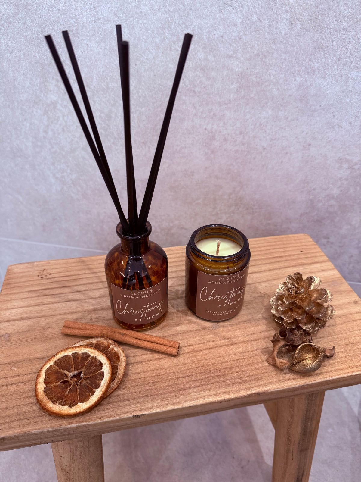 Christmas at Home scented tree hanger by Cloud 9 Aromatherapy, bringing a warm festive fragrance to Christmas decorations.