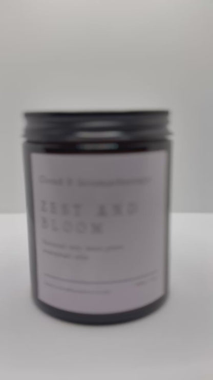 Zest & Bloom Aromatherapy Candle – Energising Citrus & Neroli Blend